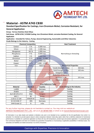 ASTM A743 CB30